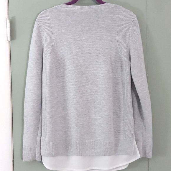 Hilary Radley Ribbed Mock-Layer Crew Neck Tunic Knit 2fer Top Sz M - Picture 7 of 12